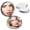A White, variant on Compact Travel Makeup Magnifying Mirror Small Portable Folding Mirror with Handheld and Easy to Carry Black