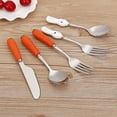 thumbnail image 6 of Cute Carrot Handle Knife and Fork Tableware Creative Children Spoon Rabbit Fruit Fork Eating Scoop and Spoon（5pc）, 6 of 9