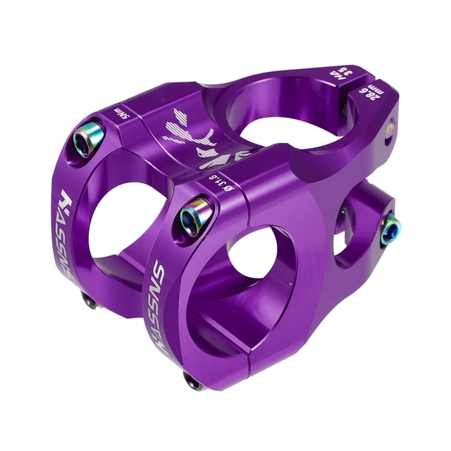 Aluminio Aleación 35mm Montaña Bicicleta Potencia Manubrio Montajes Púrpura