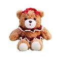 thumbnail image 2 of Teddy Bear Stuffed Animal Plush Toy in Red Plaid Lace Skirt with Matching Bow for Festive Holiday Celebration Birthday Party, 6 Inch, 2 of 9