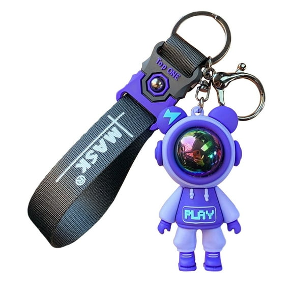 ZLBDYG Cute Silicone Keychain Holder Set - Flexible Key Ring Accessories with Charm Designs for Backpacks and Luggage, Fun Keychains for 𝗞𝗶𝗱𝘀 and Friends as Gift Ideas