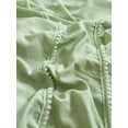 thumbnail image 5 of Move Over Sage Green Pom Poms Bedding Sets King, Mini Ball Fringe Pattern, Washed Microfiber, Boho Green Duvet Cover Set, No Filling, 5 of 9