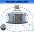 thumbnail image 4 of 14FT Trampoline for Kids and Adults, Outdoor Recreational Trampolines with Ladder, Toss Game and Enclosure Net, Black+Blue, 4 of 8