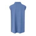 thumbnail image 4 of XAOFW Women's Casual V Neck Tank Tops Everyday Sleeveless Button Down Camisole Outdoor Sport Versatile Top, 4 of 5