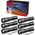 thumbnail image 1 of Linterna Staaricc LED de alta luminosidad, 5 modos, impermeable, paquete de 6 unidades, 1 of 7