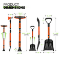 thumbnail image 2 of Magshion Car Snow Shovel and Brush Kit, 4 in 1 Ice Scraper with Snow Brush for Car Windshield, Telescopic Handle, Detachable Snow Broom for Vehicle Windshield Window, Orange, 2 of 9