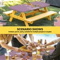 thumbnail image 6 of Violet Sunshine Sunflower Table Cloths for 4 Foot Rectangle Tables, Pastoral Bees Farmhouse Floral Patio Waterproof Elastic Fitted Tablecloths, Washable Rectangular Table Cover for Camping, 6 of 8