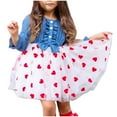 thumbnail image 2 of Robe Longue d'Été, Shorts pour Filles, Mode Filles Été Nouvelle Robe Courte Imprimée à Manches Longues à Volants, 2 of 8