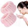 thumbnail image 1 of 2 uds muñequeras para lavarse la cara muñequeras toallas para la muñeca bandas para el brazo para el cuidado de la piel maquillaje muñequeras Spa muñequeras, 1 of 5