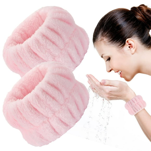 2 uds muñequeras para lavarse la cara muñequeras toallas para la muñeca bandas para el brazo para el cuidado de la piel maquillaje muñequeras Spa muñequeras