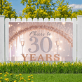 thumbnail image 4 of Colorful Design Cheers to 30 Banner Party Decoration Anniversary Backdrop for Milestone Celebration Indoor Event Evening Occasion, 4 of 9