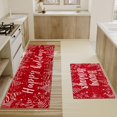 thumbnail image 4 of Merry Christmas Kitchen Rugs and Mats for Floor Set of 2,Happy Holiday Xmas Trees Winter Sink Mat Non Skid Washable for Home Farmhouse Decor 17"x47"+17"x30", 4 of 6