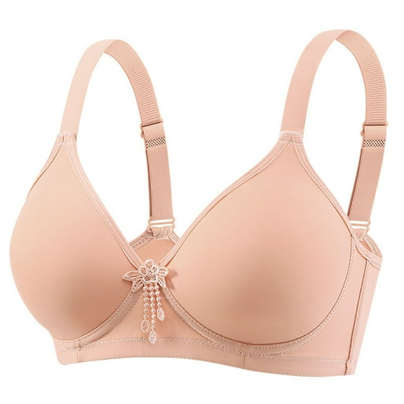 Wancir Women's Underwear Women's Thin Wireless Bra XL Solid Color Bra