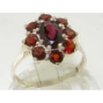 thumbnail image 2 of LBG British Made 18k White Gold Natural Garnet Womens Statement Ring - 33 size options - Size 4, 2 of 6