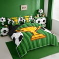 thumbnail image 2 of Erosebridal Cartoon Soccer Trophy 7 Pieces Bedding Comforter Set,Football Sport Games Full Bedding Set For Kids,Reversible Black, 2 of 7