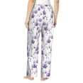 thumbnail image 3 of Xecao Orchids Flowers Women's Straight Lounge Pajama Pants: The Epitome of Relaxed Sleepwear, 3 of 9