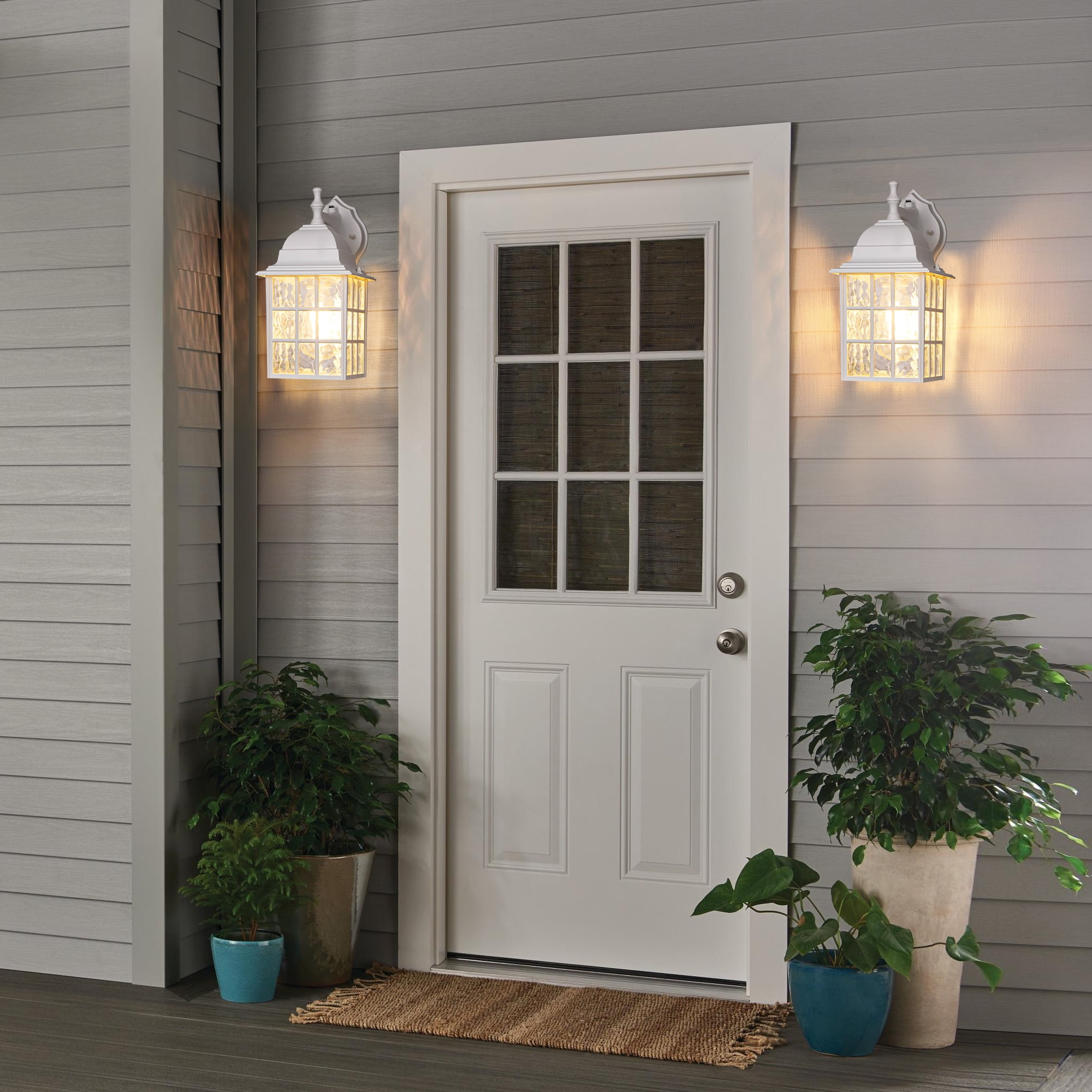 Dusk to Dawn Outdoor Wall Lights, Sensor Exterior Lights, Waterproof Porch Lights for Garage, Front Door (Set of 2)