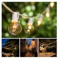 thumbnail image 5 of G40 String Lights 100 Foot - Clear Globe Lights for Outdoor Decor, Wedding, Patio, Bistro, Tent - White Wire, 105 Bulbs, 5 of 7