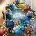 thumbnail image 4 of Safari Verde Azul Amarillo Animales Globos Kit De Guirnaldas Coral Rojo Arena Blanca Estampado De Leopardo Cebra Grano Globos De Papel Arco 11 Tipos Para Bosque Selva Wil, 4 of 4