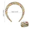 thumbnail image 4 of Unique Bargains 1 Pc Classic Foam Raffia Straw Headband for Women for Girls 5.91"x1.18" Brown, 4 of 6