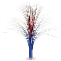 Beistle 53929-RSB 18 in. Metallic Spray Centerpiece, Red, Silver & Blue