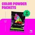 thumbnail image 2 of Chameleon Colors Rainbow Color Powder Packets, 7 Individual Holi Color Packets, Color Races, Birthday Parties, and Photography Smoke. Red, Orange, Yellow, Green, Blue, Magenta, and Purple Powder., 2 of 7