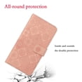 thumbnail image 7 of For IPhone 17 Pro 6.3" Ethnic Wind Embossed Strong Magnetic Attachment/Closure, Card Slots/Pocket, PU Leather Flip Wallet Case ﻿,Pink,For iPhone 17 Pro, 7 of 7