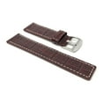 thumbnail image 3 of 26mm Leather Watch Band Strap, White Stitching, Stainless Steel Buckle, 3 of 7