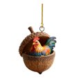 thumbnail image 1 of 1/8 piezas Adorno navideño Adorno acrílico con forma de bellota de animales del bosque Decoración colgante para fiestas navideñas Regalo de Navidad, 1 of 7