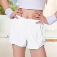 thumbnail image 2 of NordicNest Girls High Waisted Running Shorts with Liner – Loose Fit Breathable 2-in-1 Yoga Shorts for Kids, Athletic Workout Bottoms, 2 of 4