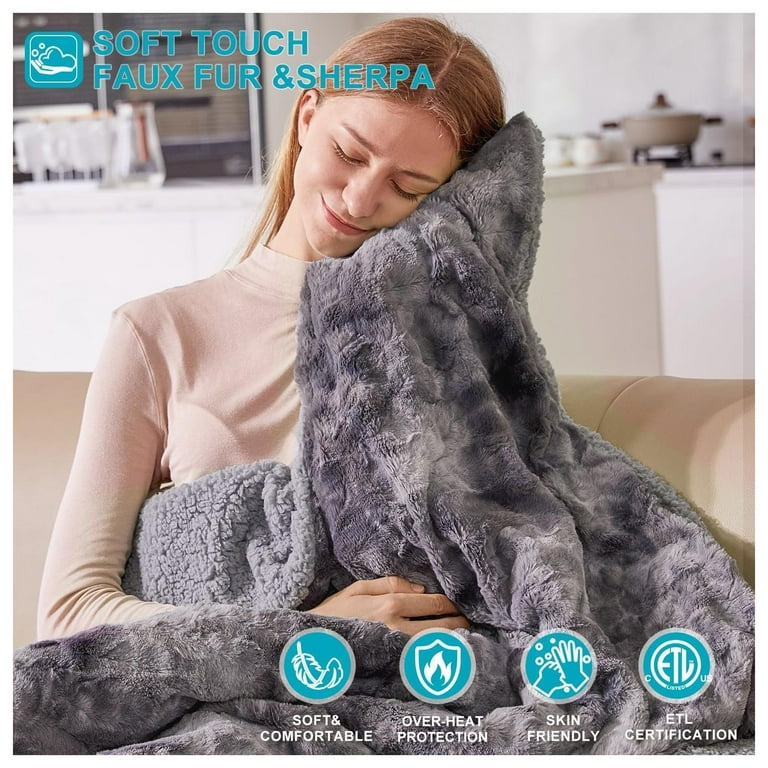 Furry electric blanket hotsell
