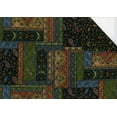 thumbnail image 2 of Double-Face Quilted Reversible Black/Brown Mosaic Mist with Floral Reverse 42" Wide Crosshatch Stitching Cotton Fabric by the Yard (IDFQ-Q2639-ZZ), 2 of 4