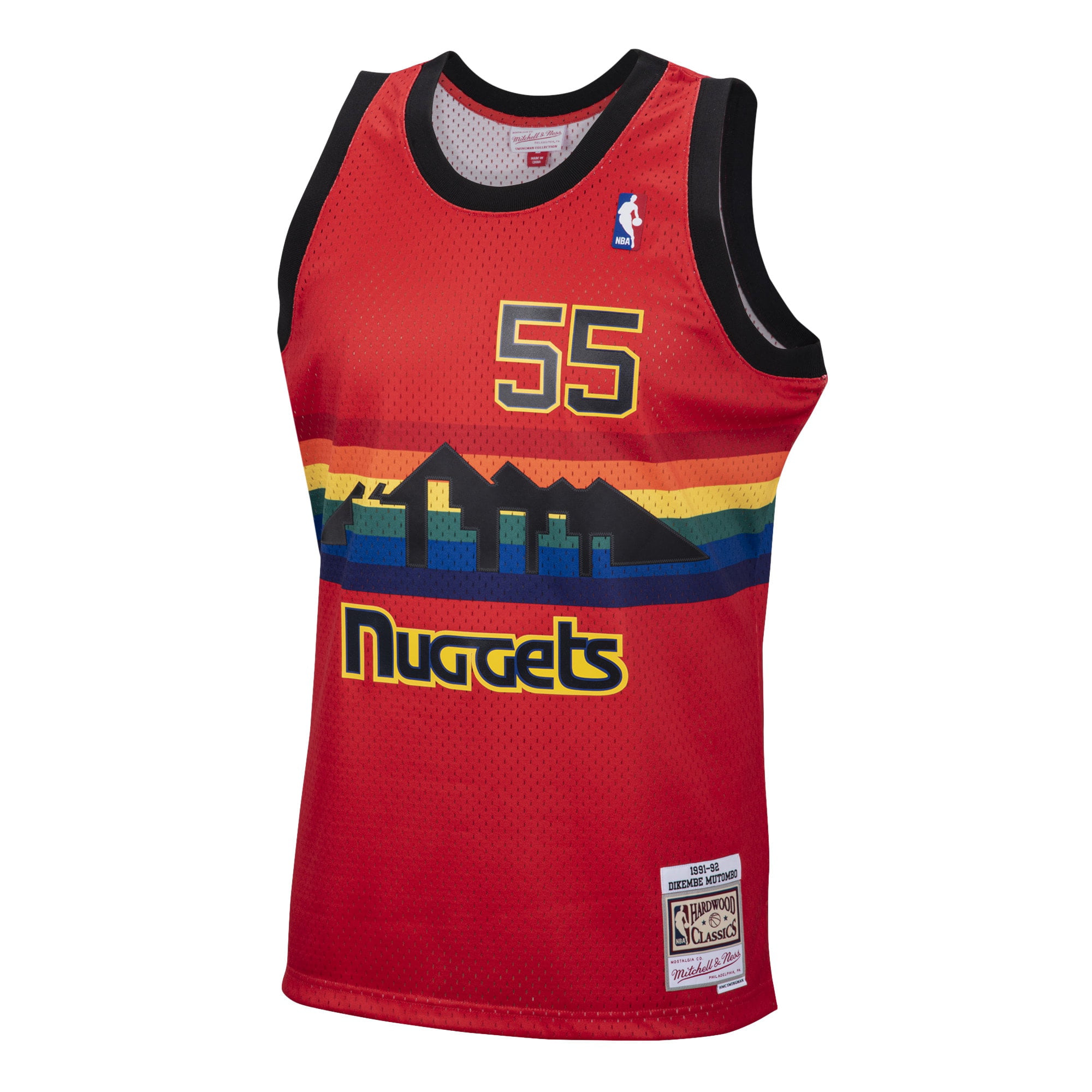 Denver Nuggets #55 Dikembe Mutombo Basketball Jersey 90S Hip Hop Clothing for Party Stitched Letters and Numbers,S