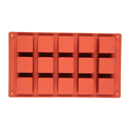

Hloma Square Silicone Mold Food Grade Non-sticky Reusable Handicraft Tool Accessories DIY Baking 15 Grids Chocolate Cake Sugarcraft Fondant Decorating Tool Bakery Supplies