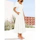thumbnail image 5 of Vestido ZESICA para mujer, estilo bohemio, floral, playa, blanco, talla L, 5 of 7