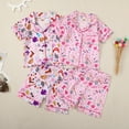 thumbnail image 4 of Hiiyo Pyjama Graphique à Manches Courtes pour Filles Tout-Petits, Tailles 1-6, 4 of 8