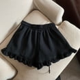 thumbnail image 6 of KAUOD Girls Ruffle Shorts Elastic High Waist Loose Athletic Shorts Wide Leg Cute Casual Mini Short Pants with Pocket, 6 of 6