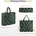 thumbnail image 6 of FORMRS Womens Corduroy Tote Bag Crossbody Shoulder Handbag with Pocket, Dark Green Plants, 6 of 7