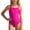Z12-Hot Pink, variant on 3D Digital Printed Fish Scale Pattern Girls Swimsuit For Big Child Youth Swimming Wear