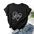 thumbnail image 3 of AOOCHASLY Valentine's Day Women's Tops, Fashion Women's Heart Print Graphic Cute Tee Shirt Funny T Shirt Tops, 3 of 7