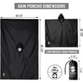 thumbnail image 6 of SaphiRose Hooded Rain Poncho for Adult with Pocket, Waterproof Lightweight Unisex Raincoat for Hiking Camping Emergency, 6 of 6