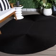 thumbnail image 3 of SAFAVIEH Braided Rishika Solid Machine Washable Reversible Area Rug, Black, 4' x 6' Oval, 3 of 19