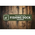 thumbnail image 1 of Fishing Dock Arrow Novelty Sign, Metal Wall Decor - 4x18 inches, 1 of 4