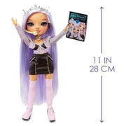 Rainbow High Rainbow Vision Royal Three K Pop – Tiara Song (Purple Lilac) Fashion Doll. 2 Designer Outfits to Mix & Match with Microphone Headset & Band Merch Playset, Gift for Kids 6-12 Years