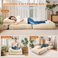 thumbnail image 5 of Vcatnet Folding Sofa Bed Chair Convertible Sleeper Chair Comfy Fold Out Chair Bed for Living Room Bedroom, Beige, 5 of 12