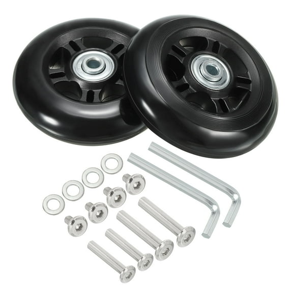 Uxcell Replacement Luggage Suitcase Wheels Kit, 84mmx24mm Swivel Caster Wheels