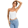 thumbnail image 6 of LELINTA Women Ladies Tube Top Sexy Overbust Corset Bustier Plus Size Body Shaper Top Sleeveless Slim Backless Corset Tops, 6 of 8