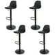 thumbnail image 1 of Sillas para Bar y Barra de Cocina con Respaldo y Reposapies de Altura Ajustable Banco Taburete Giratorio con Asiento Acolchado de Diseño Moderno Set 4 Piezas Full Black, 1 of 5