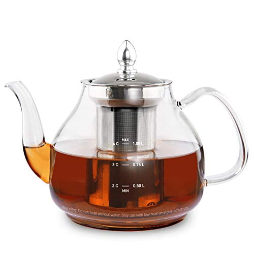 COSORI Glass Teapot Stovetop Safe Gooseneck Kettle with Removable