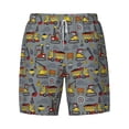 thumbnail image 4 of Lsque Mens Swim Trunks Modern Excavator Pattern - Bathing Suit Compression Liner - Beach Swim Shorts Swimwear - (S-3XL) - Stretch Quick Dry -X-Large, 4 of 9